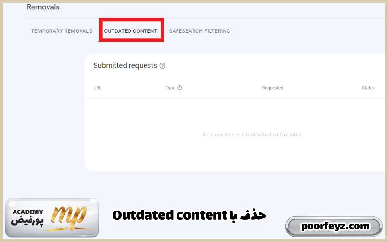 Outdated content حذف با